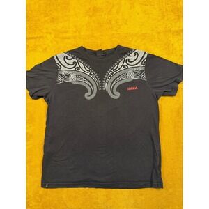 Zaka New Zealand Mens Graphic T Shirt Black‎ Cotton Short Sleeve Size XL